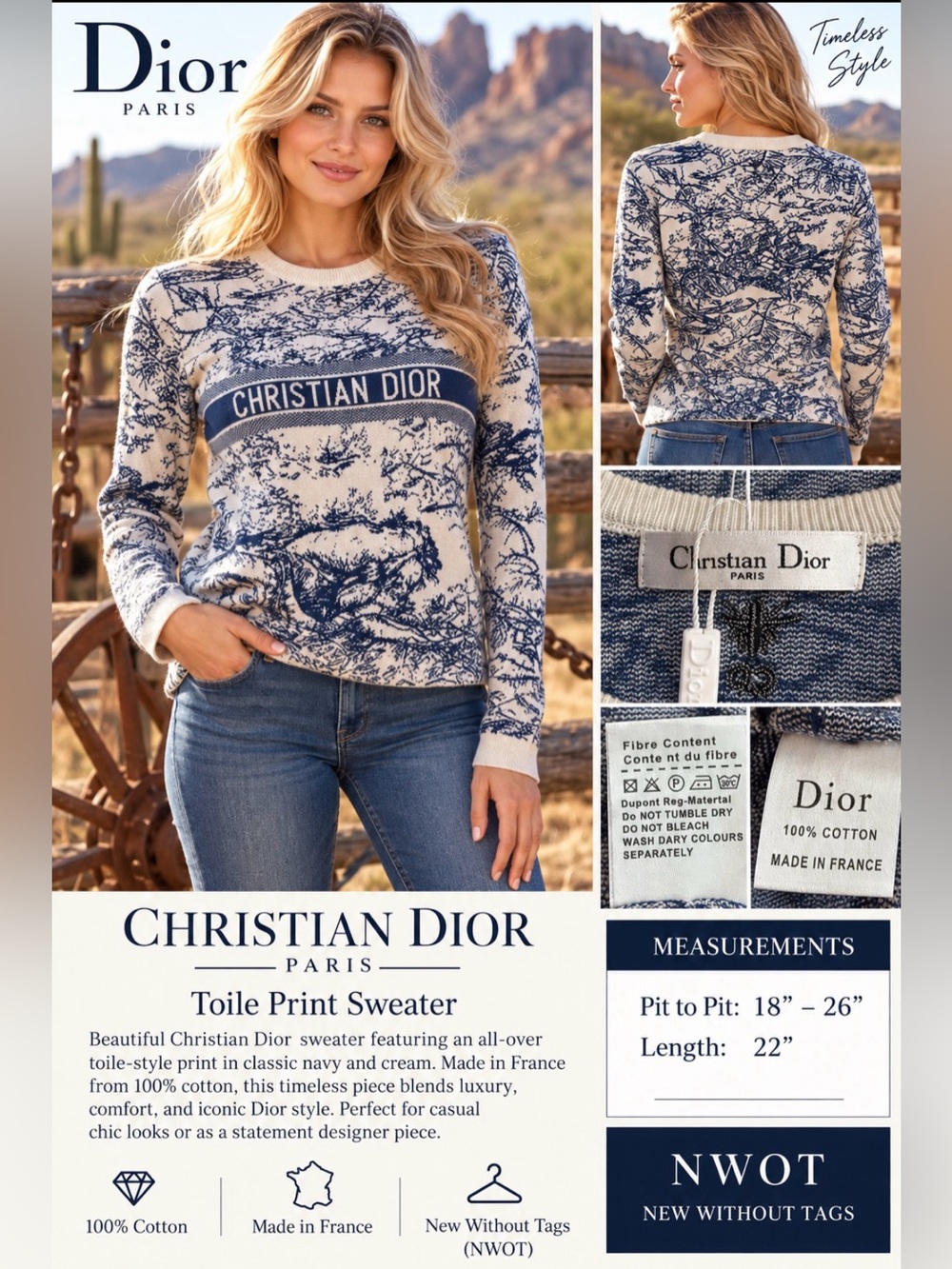 Christian Dior classic crewneck